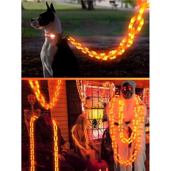 Halloween Decorations Battery String Lights - 10 Ft 160 LED Plastic Chain - Picture 6 of 7